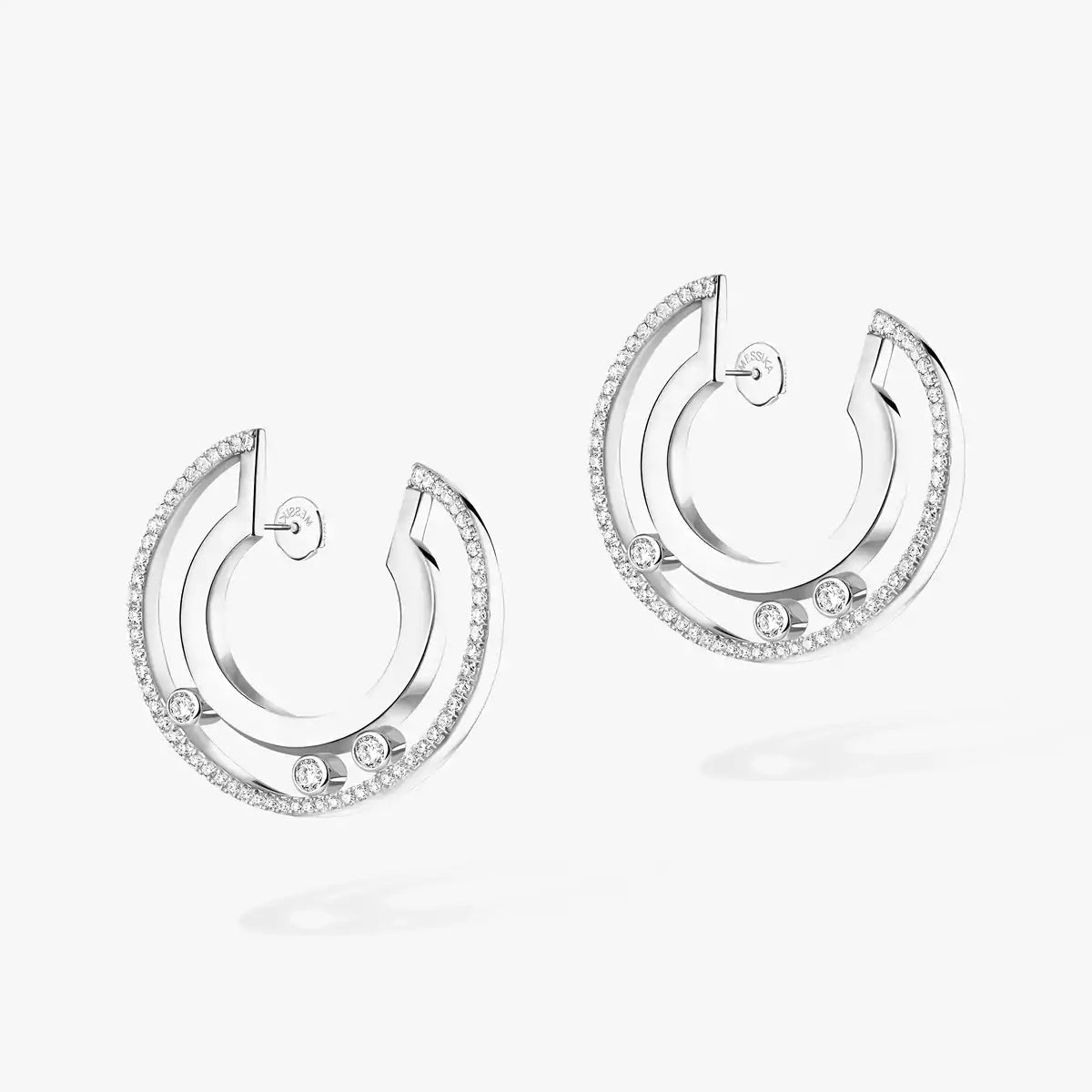 [⭐Clover Jewelry]Move Romane Small Diamond Hoop Earrings