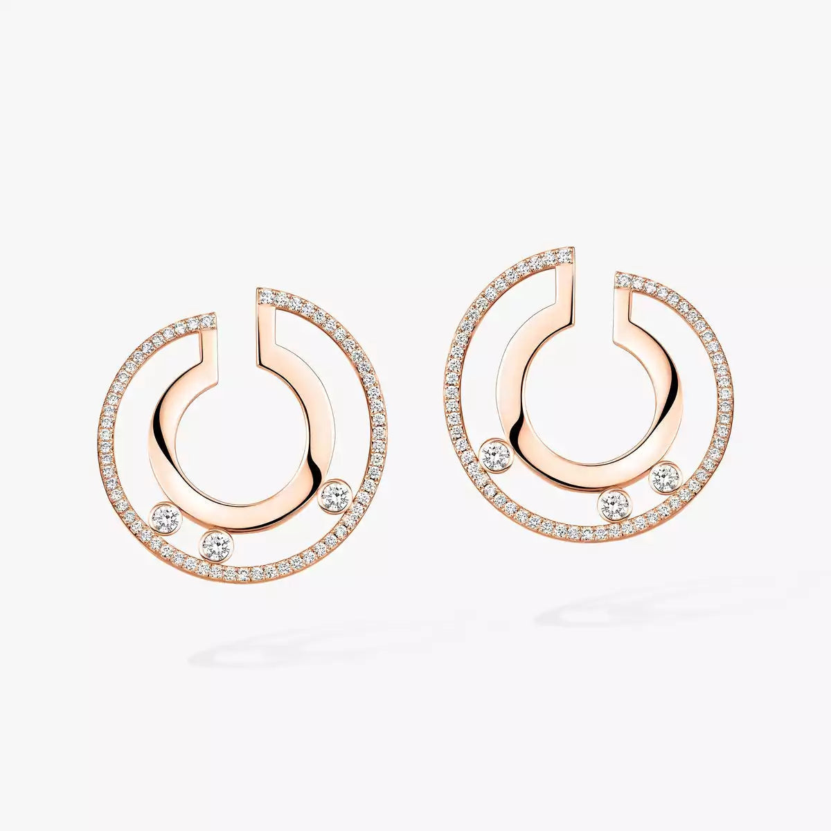 [⭐Clover Jewelry]Move Romane Small Diamond Hoop Earrings