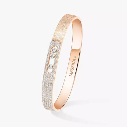 [⭐Clover Jewelry]Move Noa Ciselé half pavé bangle
