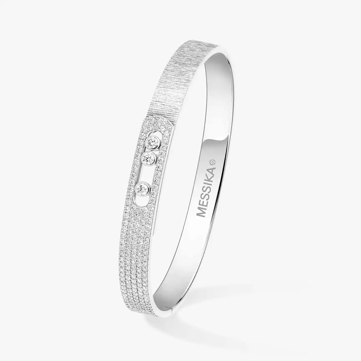 [⭐Clover Jewelry]Move Noa Ciselé half pavé bangle