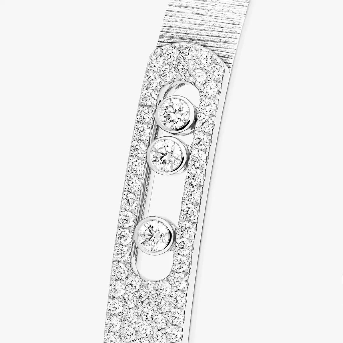 [⭐Clover Jewelry]Move Noa Ciselé half pavé bangle