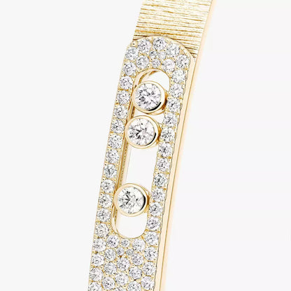 [⭐Clover Jewelry]Move Noa Ciselé half pavé bangle
