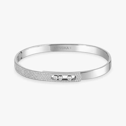 [⭐Clover Jewelry]Move Noa Rose Gold Pavé Diamond Bangle Bracelet