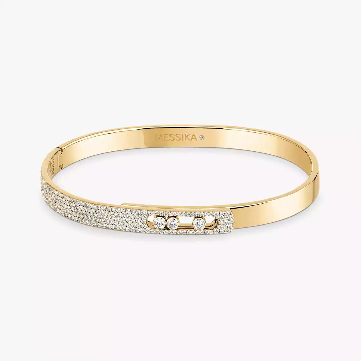 [⭐Clover Jewelry]Move Noa Rose Gold Pavé Diamond Bangle Bracelet