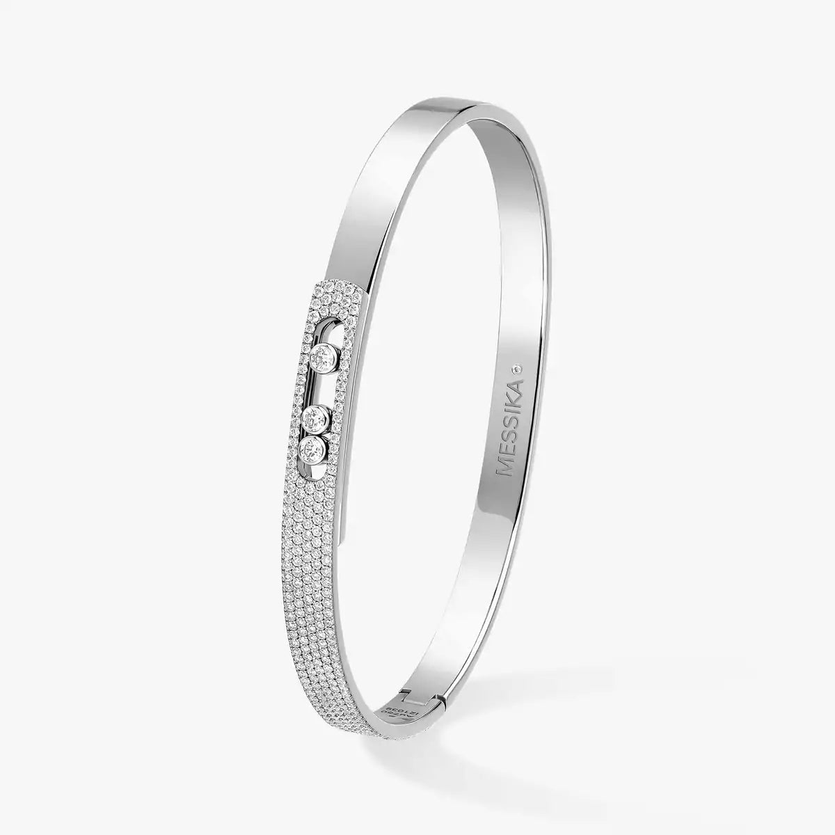 [⭐Clover Jewelry]Move Noa Rose Gold Pavé Diamond Bangle Bracelet