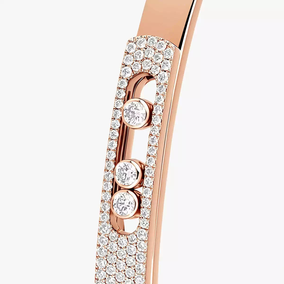 [⭐Clover Jewelry]Move Noa Rose Gold Pavé Diamond Bangle Bracelet