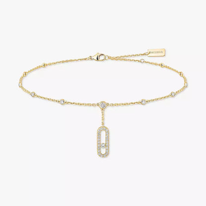 [⭐Clover Jewelry] Move Uno pavé ankle bracelet