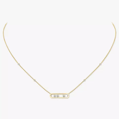 [⭐Clover Jewelry] Baby Move Gold Diamond Necklace