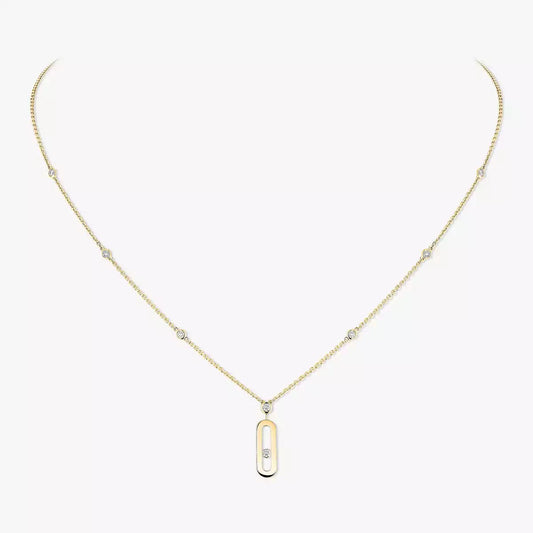 [⭐Clover Jewelry] Move Uno Gold Diamond Long Necklace