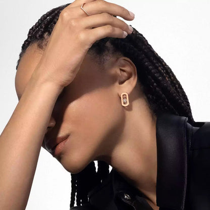 [⭐Clover Jewelry]So Move Diamond Earrings in Yellow Gold