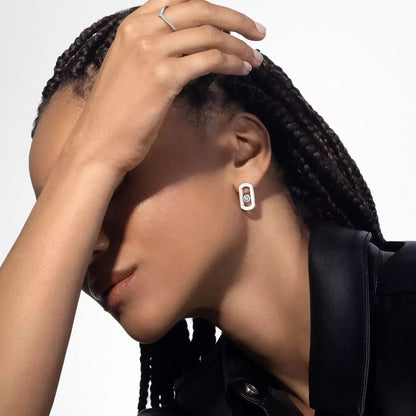 [⭐Clover Jewelry]So Move Diamond Earrings in Yellow Gold
