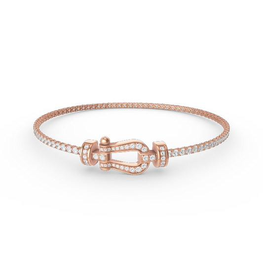 [⭐Clover Jewelry]FORCE  HORSESHOE  DIAMOND TENNIS BRACELET