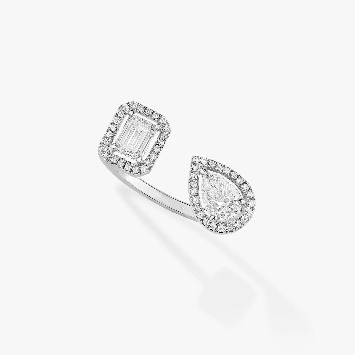 [⭐Clover Jewelry]MY TWIN TOI & MOI SILVER DIAMOND RING