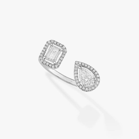 [⭐Clover Jewelry]MY TWIN TOI & MOI SILVER DIAMOND RING
