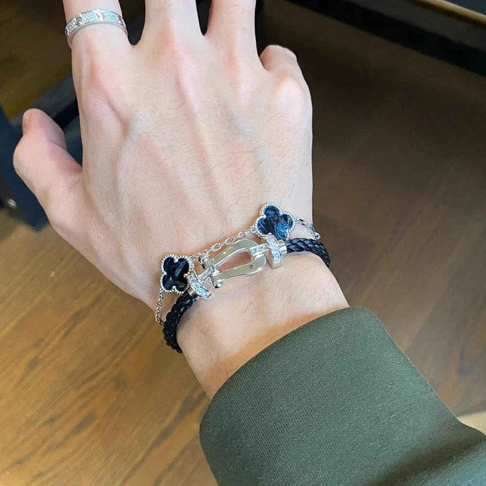 [⭐Clover Jewelry]CLOVER 5 MOTIF PIETERSITE BRACELET COLLECTION