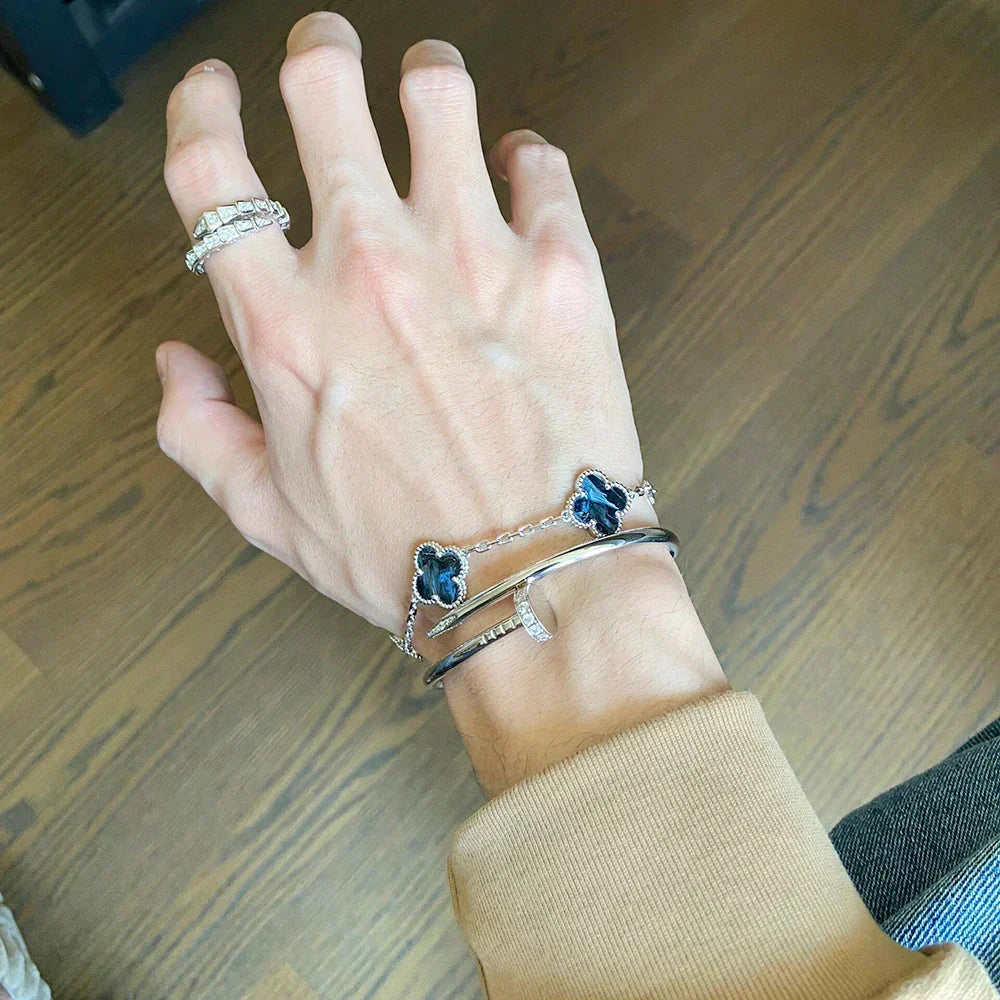[⭐Clover Jewelry]CLOVER 5 MOTIF PIETERSITE BRACELET COLLECTION