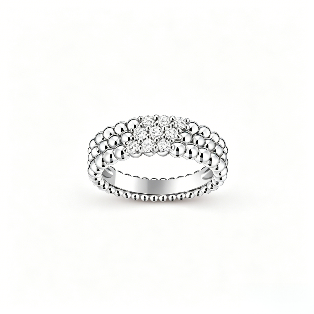 [⭐Clover Jewelry] THREE-ROW DIAMOND RING