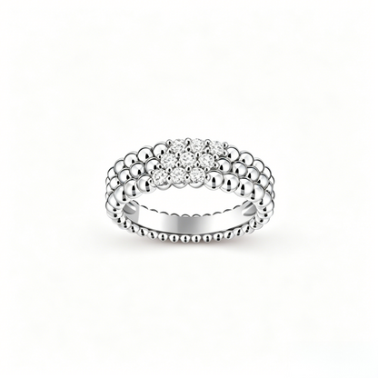 [⭐Clover Jewelry] THREE-ROW DIAMOND RING