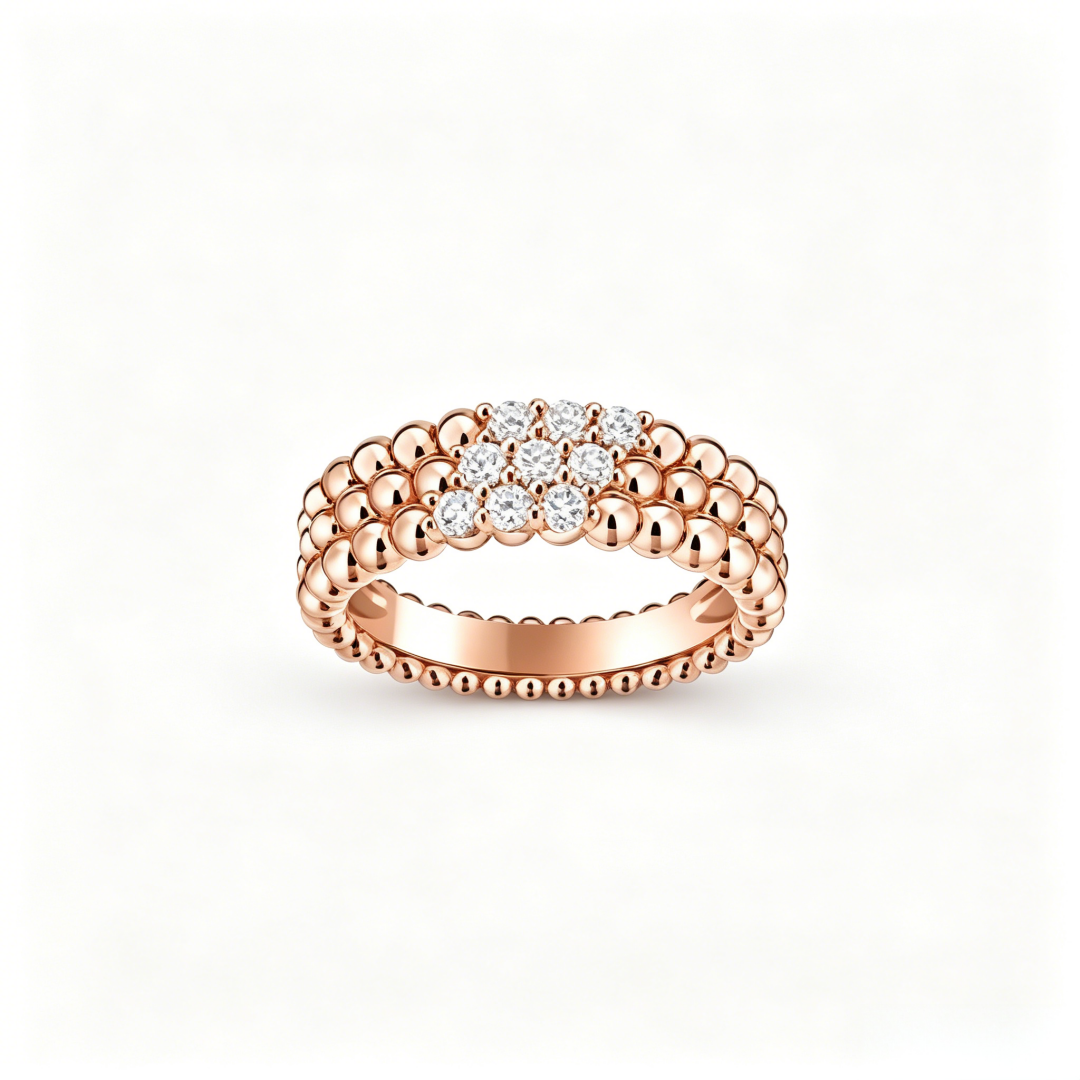 [⭐Clover Jewelry] THREE-ROW DIAMOND RING