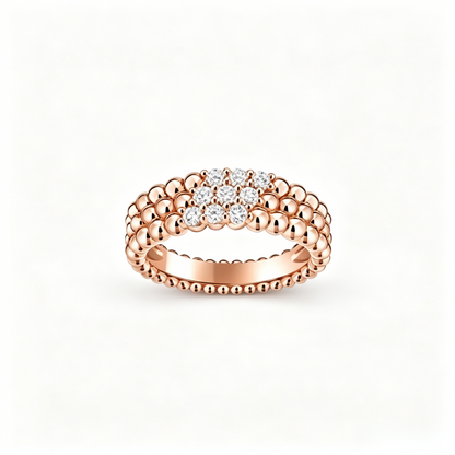 [⭐Clover Jewelry] THREE-ROW DIAMOND RING