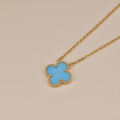 [⭐Clover Jewelry]CLOVER 15MM VINTAGE TURQUOISE NECKLACE