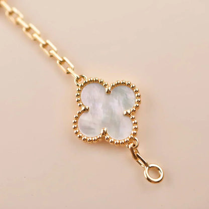 [⭐Clover Jewelry]CLOVER WHITE PEARL MOP 5 MOTIF BRACELET COLLECTION