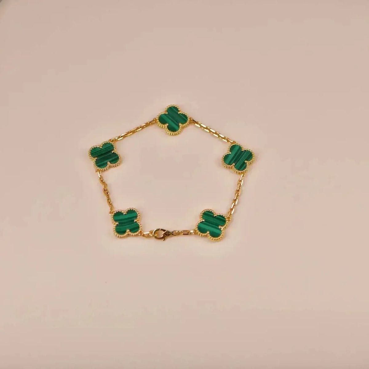 [⭐Clover Jewelry] CLOVER 5 MOTIF MALACHITE BRACELET COLLECTION