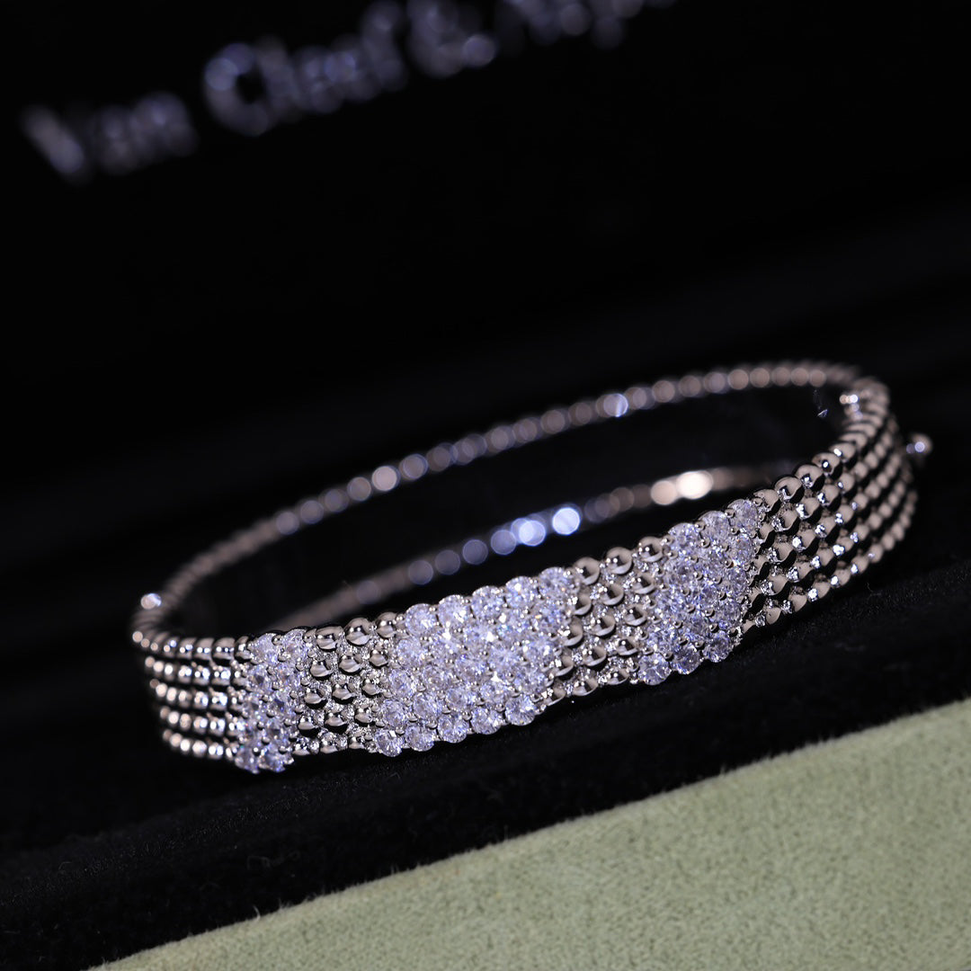 [⭐Clover Jewelry]  FIVE-ROW DIAMOND BRACELET