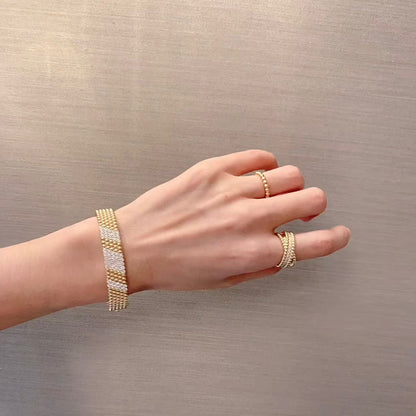[⭐Clover Jewelry]  FIVE-ROW DIAMOND BRACELET
