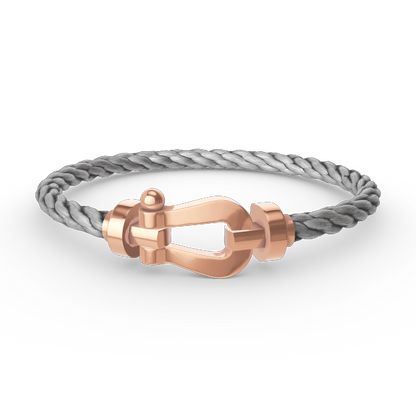 [⭐Clover Jewelry]FORCE LARGE HORSESHOE NO DIAMOND BRACELET ROSE GOLD