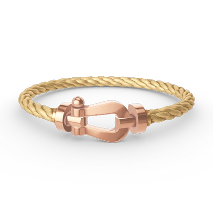 [⭐Clover Jewelry]FORCE LARGE HORSESHOE NO DIAMOND BRACELET ROSE GOLD