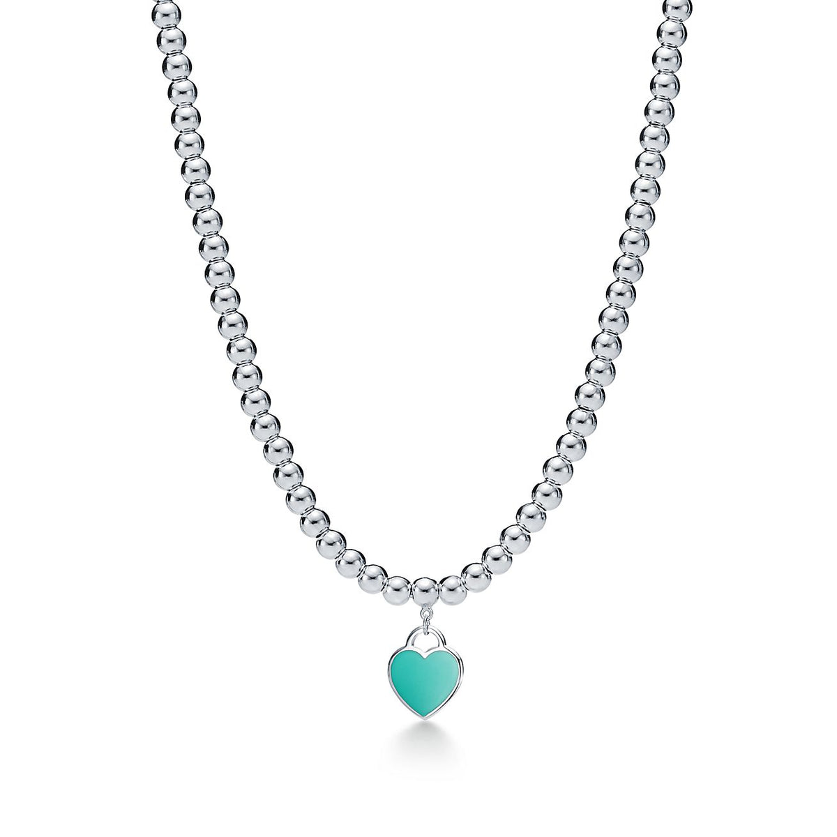 [Clover Jewelry]RETURN TO TIF SILVER BEAD NECKLACE