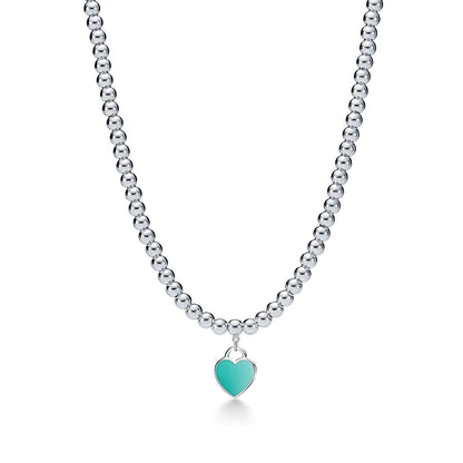 [Clover Jewelry]RETURN TO TIF SILVER BEAD NECKLACE