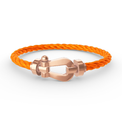 [⭐Clover Jewelry]FORCE LARGE HORSESHOE NO DIAMOND BRACELET ROSE GOLD