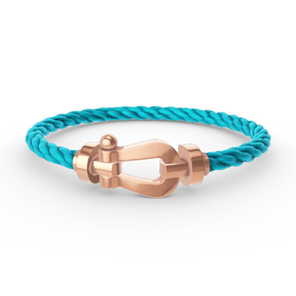 [⭐Clover Jewelry]FORCE LARGE HORSESHOE NO DIAMOND BRACELET ROSE GOLD