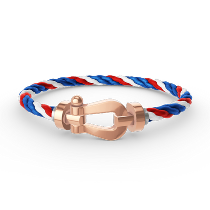 [⭐Clover Jewelry]FORCE LARGE HORSESHOE NO DIAMOND BRACELET ROSE GOLD