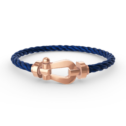 [⭐Clover Jewelry]FORCE LARGE HORSESHOE NO DIAMOND BRACELET ROSE GOLD