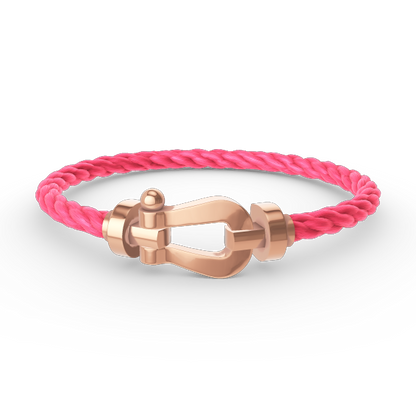[⭐Clover Jewelry]FORCE LARGE HORSESHOE NO DIAMOND BRACELET ROSE GOLD