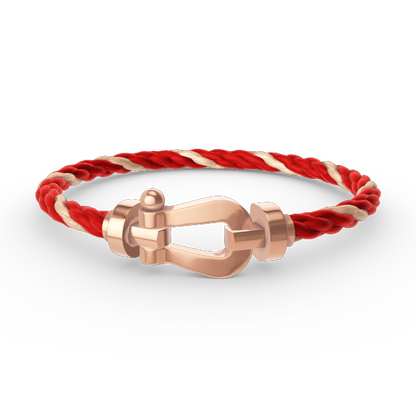 [⭐Clover Jewelry]FORCE LARGE HORSESHOE NO DIAMOND BRACELET ROSE GOLD