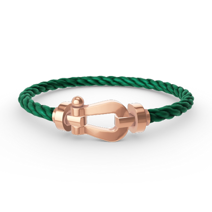 [⭐Clover Jewelry]FORCE LARGE HORSESHOE NO DIAMOND BRACELET ROSE GOLD