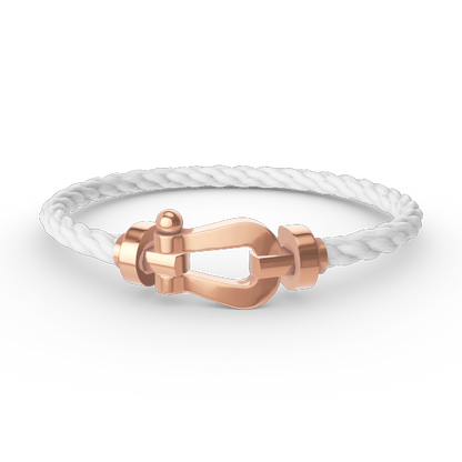 [⭐Clover Jewelry]FORCE LARGE HORSESHOE NO DIAMOND BRACELET ROSE GOLD