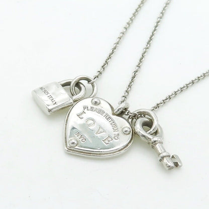[Clover Jewelry]LOVE HEART TAG KEY NECKLACE