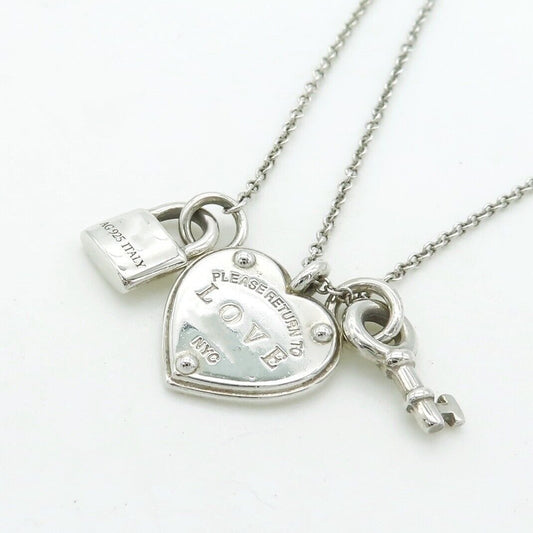 [Clover Jewelry]LOVE HEART TAG KEY NECKLACE