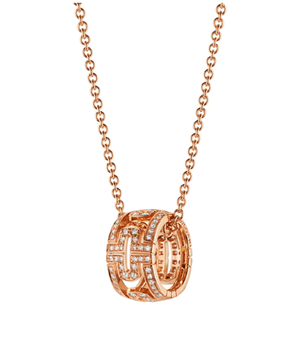 [⭐Clover Jewelry]PARENTESI NECKLACE PINK GOLD DIAMOND