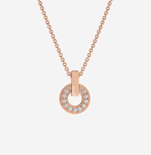 [⭐Clover Jewelry]GARI NECKLACE PINK GOLD DIAMOND