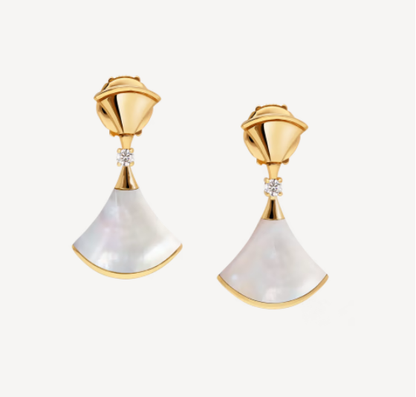 [⭐Clover Jewelry]DREAM MOP 1 DIAMOND EARRINGS