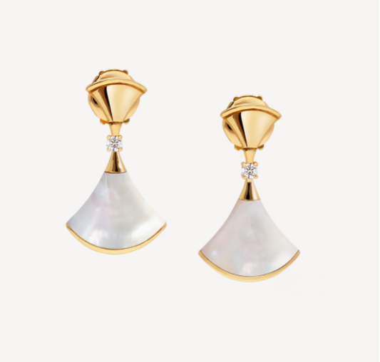 [⭐Clover Jewelry]DREAM MOP 1 DIAMOND EARRINGS