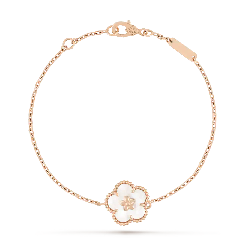 [⭐Clover Jewelry]LUCKY WHITE MOP PLUM BLOSSOM  BRACELET