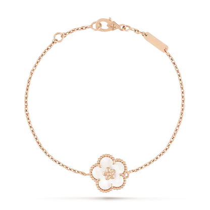 [⭐Clover Jewelry]LUCKY WHITE MOP PLUM BLOSSOM  BRACELET