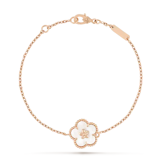 [⭐Clover Jewelry]LUCKY WHITE MOP PLUM BLOSSOM  BRACELET